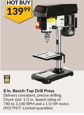 Princess Auto 8 in. bench-top drill press offer