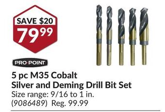 Princess Auto 5 pc m35 cobalt silver and deming drill bit set offer