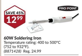 Princess Auto 60w soldering iron offer