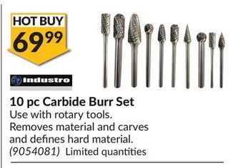 Princess Auto 10 pc carbide burr set offer