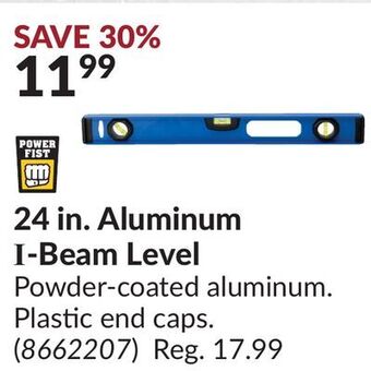 Princess Auto 24 in. aluminum i-beam level offer