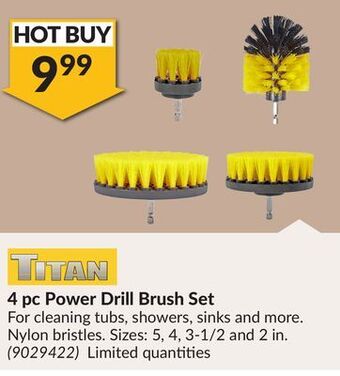 Princess Auto 4 pc power drill brush offer