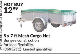 Princess Auto 5 x 7 ft mesh cargo net offer