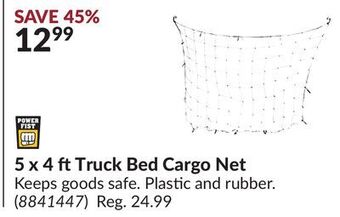 Princess Auto 5 x 4 ft truck bed cargo net offer