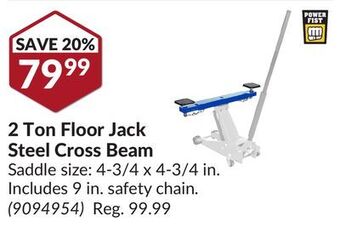 Princess Auto 2 ton floor jack steel cross beam offer