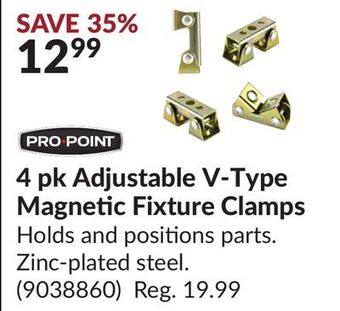 Princess Auto 4 pk adjustable v-type magnetic fixture clamps offer