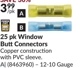 Princess Auto 25 pk window buttconnectors offer