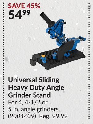 Princess Auto Universal sliding heavy duty angle grinder offer