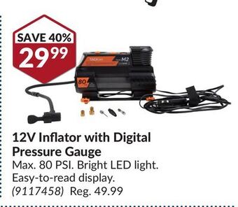 Princess Auto 12v inflator with digital pressure gauge offer