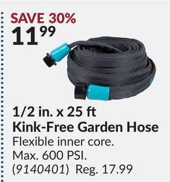 Princess Auto 1/2 in. x 25 ft kink-free garden hose offer
