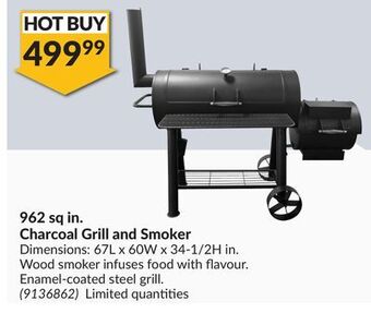 Princess Auto Charcoal grill and smoker offer