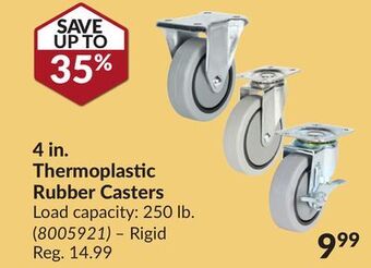 Princess Auto 4 in. thermoplastic rubber casters offer