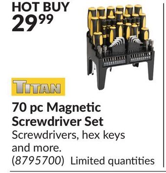 Princess Auto 70 pc magnetic screwdriver set offer