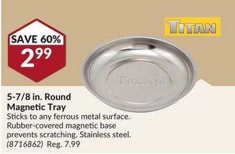 Princess Auto 5-7/8 in. round magnetic tray offer