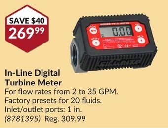 Princess Auto In-line digital turbine meter offer
