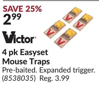 Princess Auto 4 pk easyset mouse traps offer