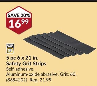 Princess Auto 5 pc 6 x 21 in. safety grit strips offer