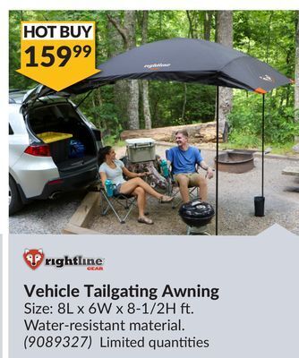 Princess Auto Vehicle tailgating awning offer