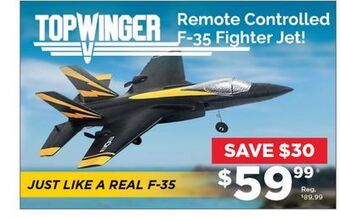 Showcase Topwinger remote controlled f35 fighter jet offer