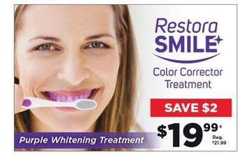 Showcase Restorasmile color corrector treatment offer