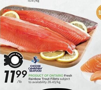 Sobeys Fresh Rainbow Trout Fillets offer