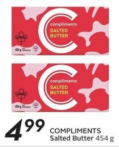Sobeys COMPLIMENTS Salted Butter 454 g offer