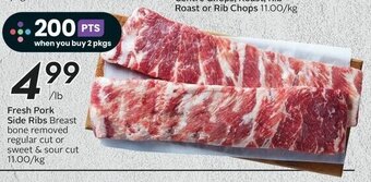 Sobeys Fresh Pork Side Ribs offer