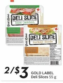 Sobeys GOLD LABEL Deli Slices 55 g offer