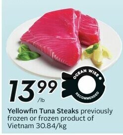 Sobeys Yellowfin Tuna Steaks offer