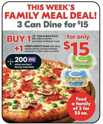 Sobeys 14" Take & Bake Pizza offer
