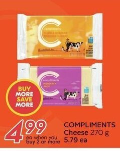 Sobeys COMPLIMENTS Cheese 270 g offer