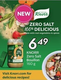 Sobeys KNORR Zero Salt Bouillon 160 g offer