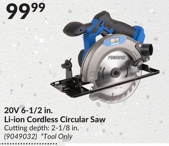 Princess Auto 20v 6-1/2 in. li-ion cordless circular saw offer
