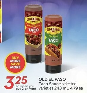 Sobeys OLD EL PASO Taco Sauce 243 mL offer