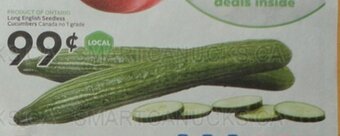 Sobeys Long English Seedless Cucumbers offer