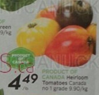 Sobeys Heirloom Tomatoes offer