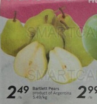 Sobeys Bartlett Pears offer
