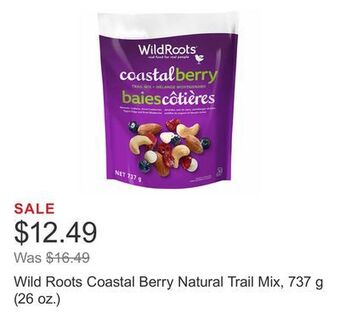Costco Wild roots coastal berry natural trail mix, 737 g (26 oz.) offer