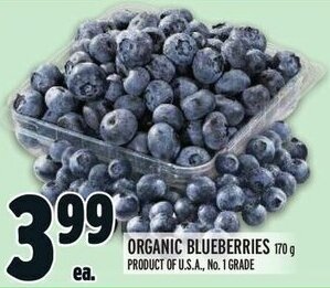 Metro ORGANIC BLUEBERRIES 170 g offer