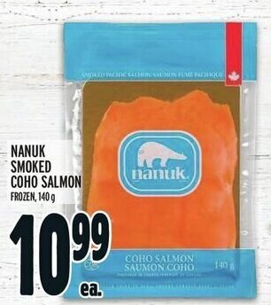 Metro NANUK SMOKED COHO SALMON FROZEN, 140 g offer