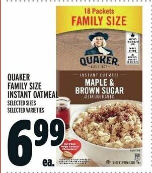 Metro QUAKER FAMILY SIZE INSTANT OATMEAL offer
