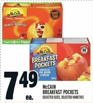 Metro McCain BREAKFAST POCKETS offer