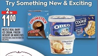 NESTLÉ REAL DAIRY ICE CREAM, FROZEN DESSERT OR NOVELTIES