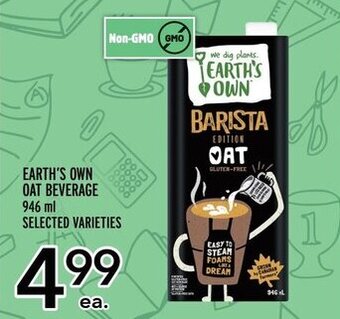 Metro EARTH'S OWN OAT BEVERAGE 946 mL offer