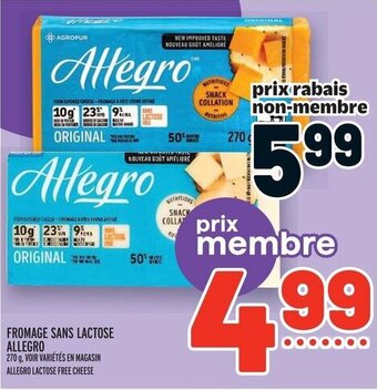 Metro ALLEGRO LACTOSE FREE CHEESE 270 g offer