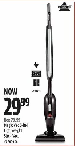 Canadian Tire Magic Vac 3-in-1 Lightweight Stick Vac offer