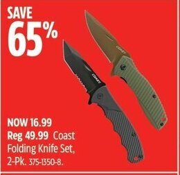 Canadian Tire Coast Folding Knife Set offer