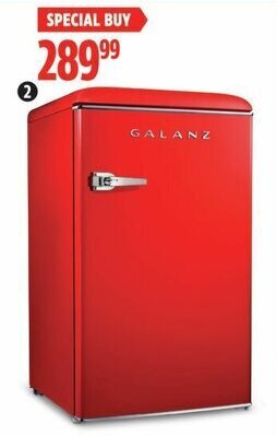 Canadian Tire 3.5 Cu-Ft Mini Red Retro Fridge offer