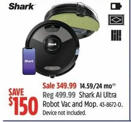 Canadian Tire Shark Al Ultra Robot Vac and Mop offer