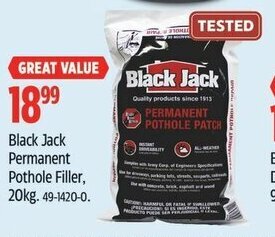 Canadian Tire Black Jack Permanent Pothole Filler 20kg offer